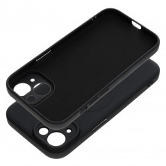 Apple iPhone 15 Coque Silicone Mag Cover MagSAFE  Noir