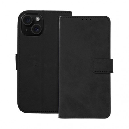Apple iPhone 15 Portefeuilles TENDER Book Noir