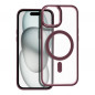 Apple iPhone 15 Coque Matte Mag Cove MagSAFE  Rouge prune