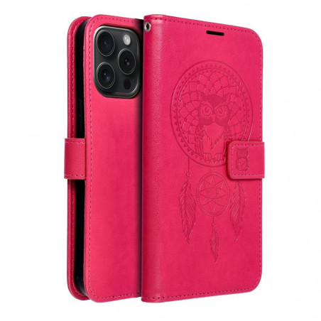 Apple iPhone 15 Pro Max Portefeuilles MEZZO Book Capteurs de rêve  Magenta