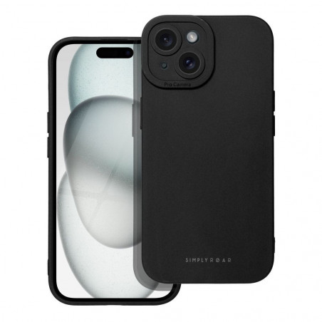 Apple iPhone 15 Coque Roar Luna Monochromatique, Élégant, Un accessoire esthétique  Noir