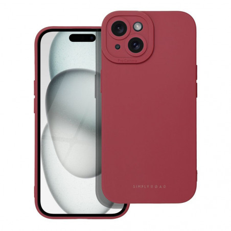 Apple iPhone 15 Coque Roar Luna Monochromatique, Élégant, Un accessoire esthétique  Rouge