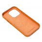 Apple iPhone 15 Coque Leather Mag Cover Élégant  MagSAFE  Orange