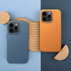 Apple iPhone 15 Coque Leather Mag Cover Élégant  MagSAFE  Orange