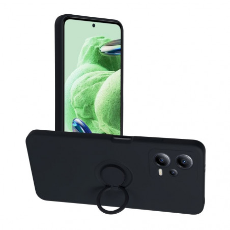 XIAOMI Redmi Note 12 5G Coque Silicone ring Noir