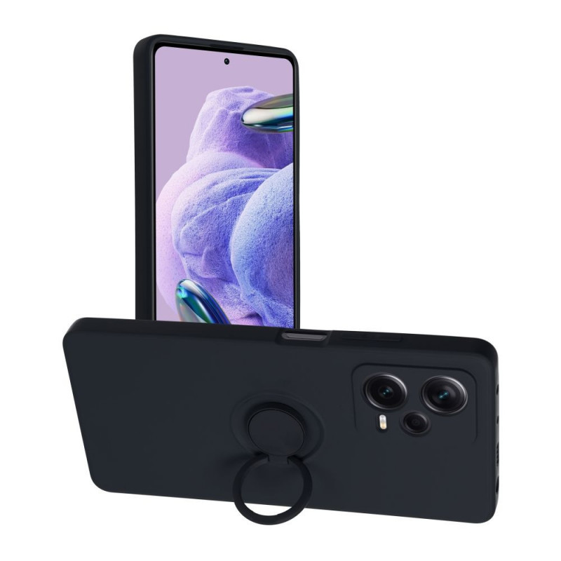 XIAOMI Redmi Note 12 Pro Plus 5G Coque Silicone ring Noir