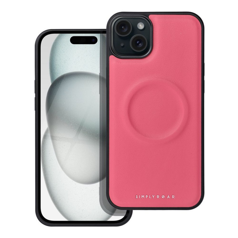Apple iPhone 14 Plus Coque Roar Mag Morning Élégant  MagSAFE  Rose vif