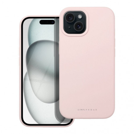 Apple iPhone 15 Coque Roar Cloud-Skin Rose clair