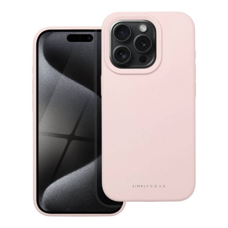 Apple iPhone 15 Pro Coque Roar Cloud-Skin Rose clair