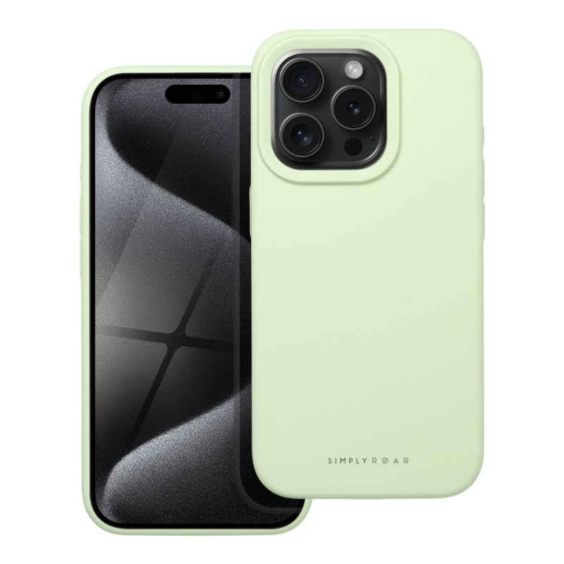 Apple iPhone 15 Pro Coque Roar Cloud-Skin Vert clair