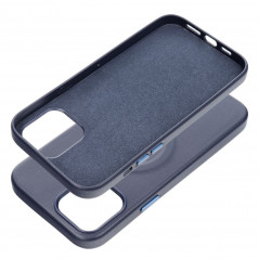 Apple iPhone 12 Pro Max Coque Roar Leather Mag Élégant  MagSAFE  Marine