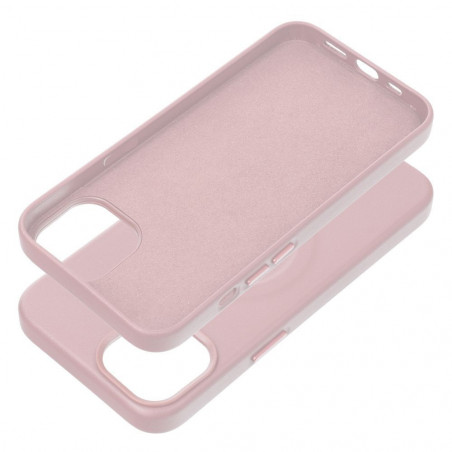 Apple iPhone 12 Pro Max Coque Roar Leather Mag Élégant  MagSAFE  Rose vif