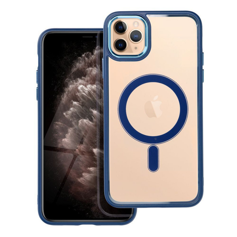 Apple iPhone 11 Pro Max Coque Color Edge Mag MagSAFE  Bleu marine