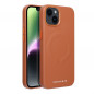 Apple iPhone 14 Coque Roar Leather Mag Élégant  MagSAFE  Brun