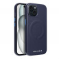 Apple iPhone 15 Coque Roar Leather Mag Élégant  MagSAFE  Marine