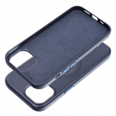 Apple iPhone 15 Coque Roar Leather Mag Élégant  MagSAFE  Marine