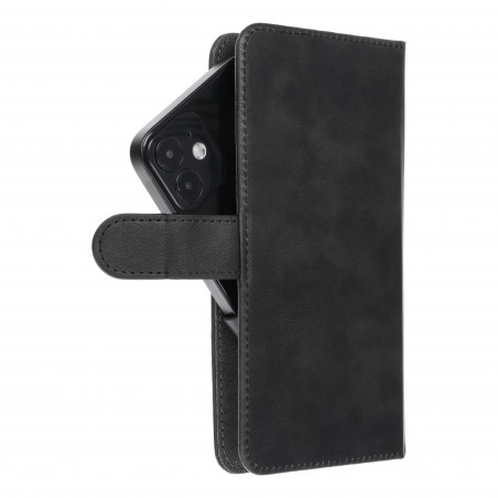 Samsung Galaxy A54 Etui universel, Portefeuilles COMMON book Élégant, Doublure douce à l'intérieur  Noir