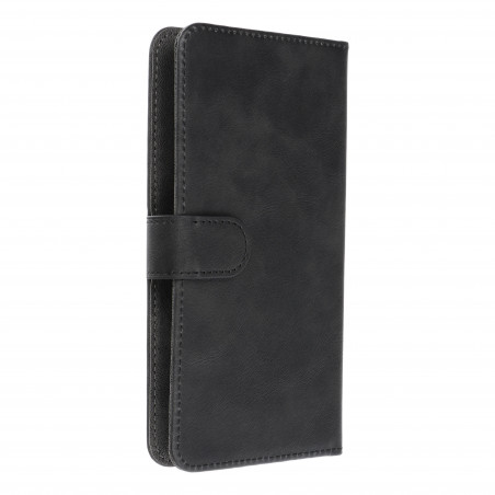 Samsung Galaxy A54 Etui universel, Portefeuilles COMMON book Élégant, Doublure douce à l'intérieur  Noir