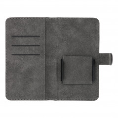 Samsung Galaxy A54 Etui universel, Portefeuilles COMMON book Élégant, Doublure douce à l'intérieur  Noir