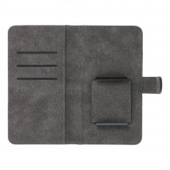 Samsung Galaxy A54 Etui universel, Portefeuilles COMMON book Élégant, Doublure douce à l'intérieur  Noir