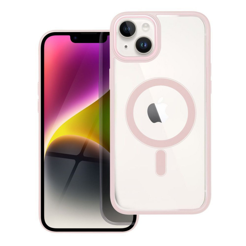 Apple iPhone 14 Plus Coque Color Edge Mag MagSAFE  Rose