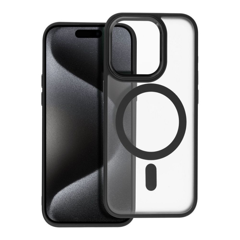 Apple iPhone 15 Pro Coque Matte Mag Cove MagSAFE  Noir