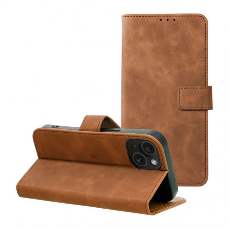 Apple iPhone 15 Portefeuilles TENDER Book Brun