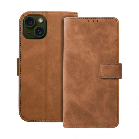 Apple iPhone 15 Portefeuilles TENDER Book Brun