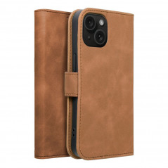 Apple iPhone 15 Portefeuilles TENDER Book Brun