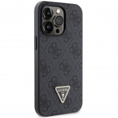 Apple iPhone 13 Pro Max Coque Guess Metal Logo Starss Crossbody Élégant  Noir