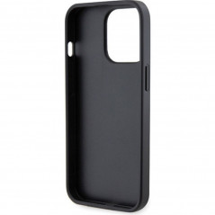 Apple iPhone 13 Pro Max Coque Guess Metal Logo Starss Crossbody Élégant  Noir