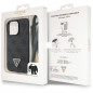 Apple iPhone 13 Pro Max Coque Guess Metal Logo Starss Crossbody Élégant  Noir