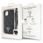 Apple iPhone 14 Coque Guess Metal Logo Starss Crossbody Élégant  Noir
