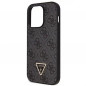 Apple iPhone 14 Pro Max Coque Guess Metal Logo Starss Crossbody Élégant  Noir