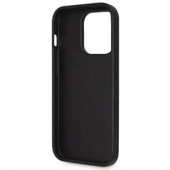 Apple iPhone 14 Pro Max Coque Guess Metal Logo Starss Crossbody Élégant  Noir