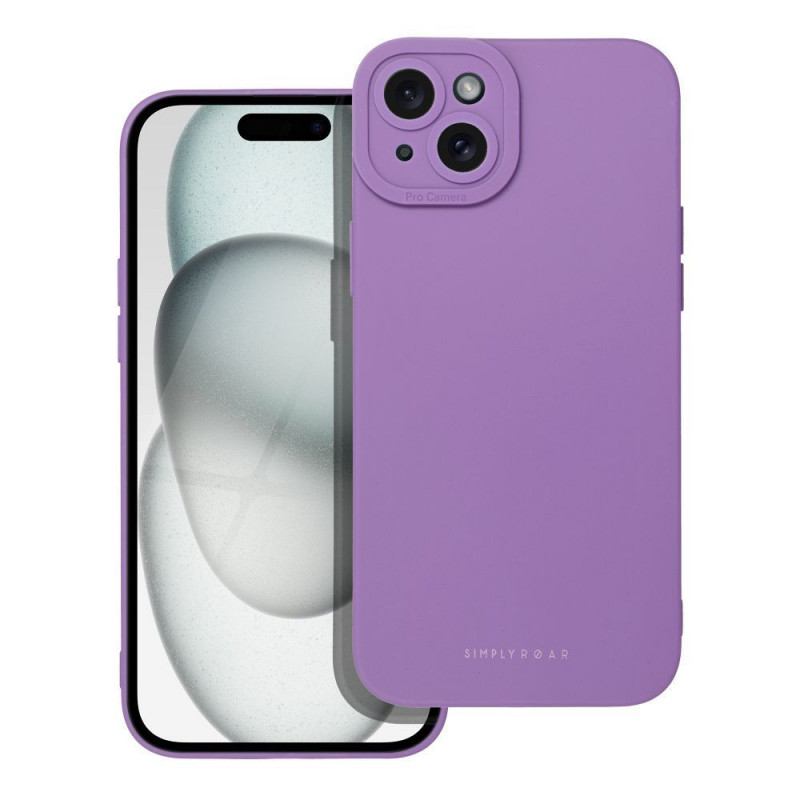Apple iPhone 15 Plus Coque Roar Luna Monochromatique, Élégant, Un accessoire esthétique  Violet (Violet)