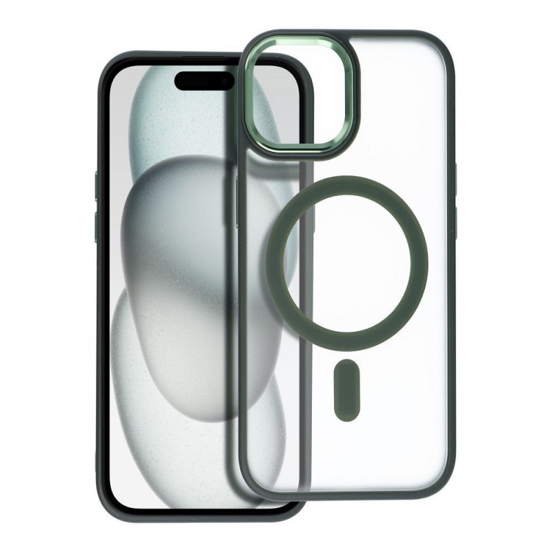 Apple iPhone 15 Coque Matte Mag Cove MagSAFE  Vert