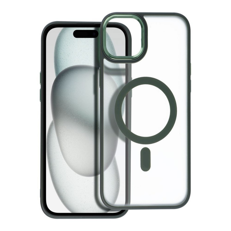 Apple iPhone 15 Plus Coque Matte Mag Cove MagSAFE  Vert