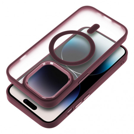 Apple iPhone 11 Pro Coque Matte Mag Cove MagSAFE  Rouge prune