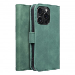 Apple iPhone 15 Pro Portefeuilles TENDER Book Vert