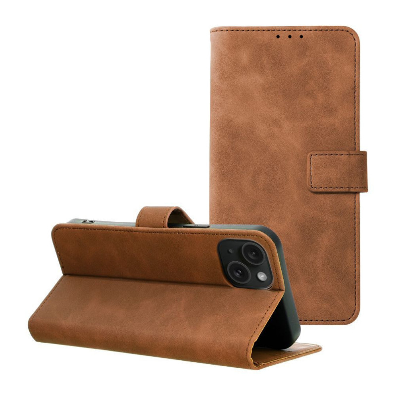 Apple iPhone 15 Plus Portefeuilles TENDER Book Brun