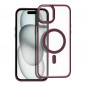 Apple iPhone 15 Plus Coque Matte Mag Cove MagSAFE  Rouge prune