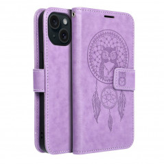Apple iPhone 15 Portefeuilles MEZZO Book Capteurs de rêve  Violet (Purple)
