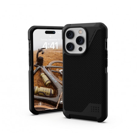 Apple iPhone 14 Pro Max Coque Urban Armor Gear Metropolis LT Étui haut de gamme  Noir kevlar