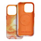 Apple iPhone 14 Pro Coque Leather Mag Cover Élégant  MagSAFE  Éclaboussure d'orange