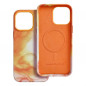 Apple iPhone 14 Pro Max Coque Leather Mag Cover Élégant  MagSAFE  Éclaboussure d'orange