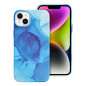 Apple iPhone 14 Plus Coque Leather Mag Cover Élégant  MagSAFE  Éclaboussure bleue