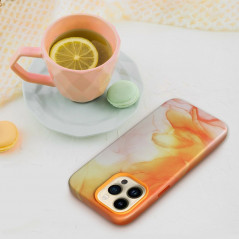 Apple iPhone 13 Coque Leather Mag Cover Élégant  MagSAFE  Éclaboussure d'orange