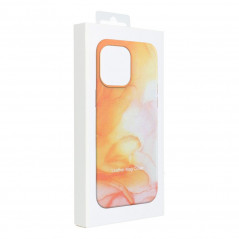 Apple iPhone 13 Coque Leather Mag Cover Élégant  MagSAFE  Éclaboussure d'orange