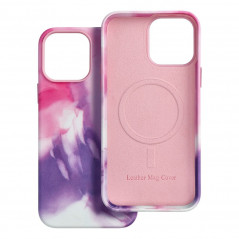 Apple iPhone 13 Pro Max Coque Leather Mag Cover Élégant  MagSAFE  Éclaboussure violette